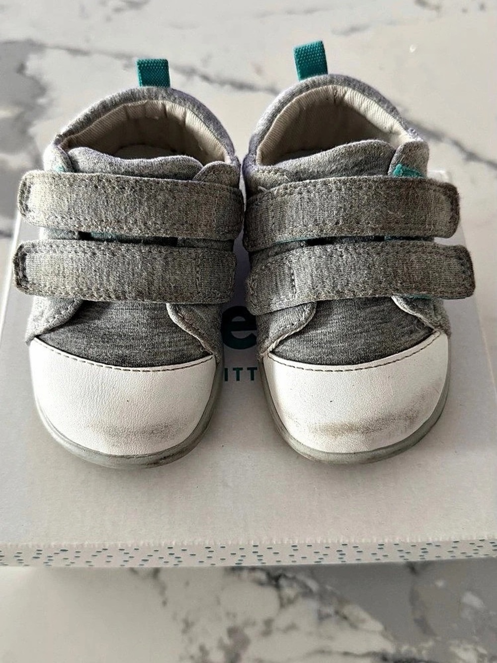 ten little Everyday Original Baby Sneakers Gray & White US 5